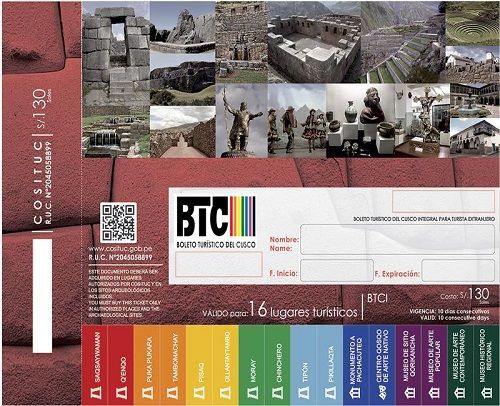 Cusco Tourist Ticket
